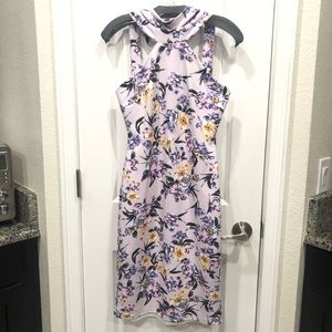 [LIKE NEW] BEBE LILAC FLORAL DRESS SIZE 2